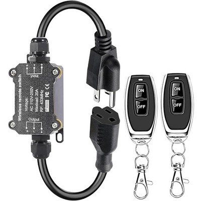 AC110V Remote Control Power Switch,Waterproof Wireless Light Switch,165 Feet ...