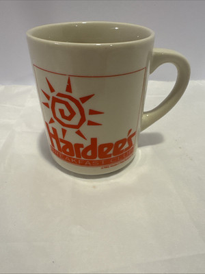 Vintage 1993 Hardee's Breakfast Club Promo Mug Coffee Tea Ceramic Advertising