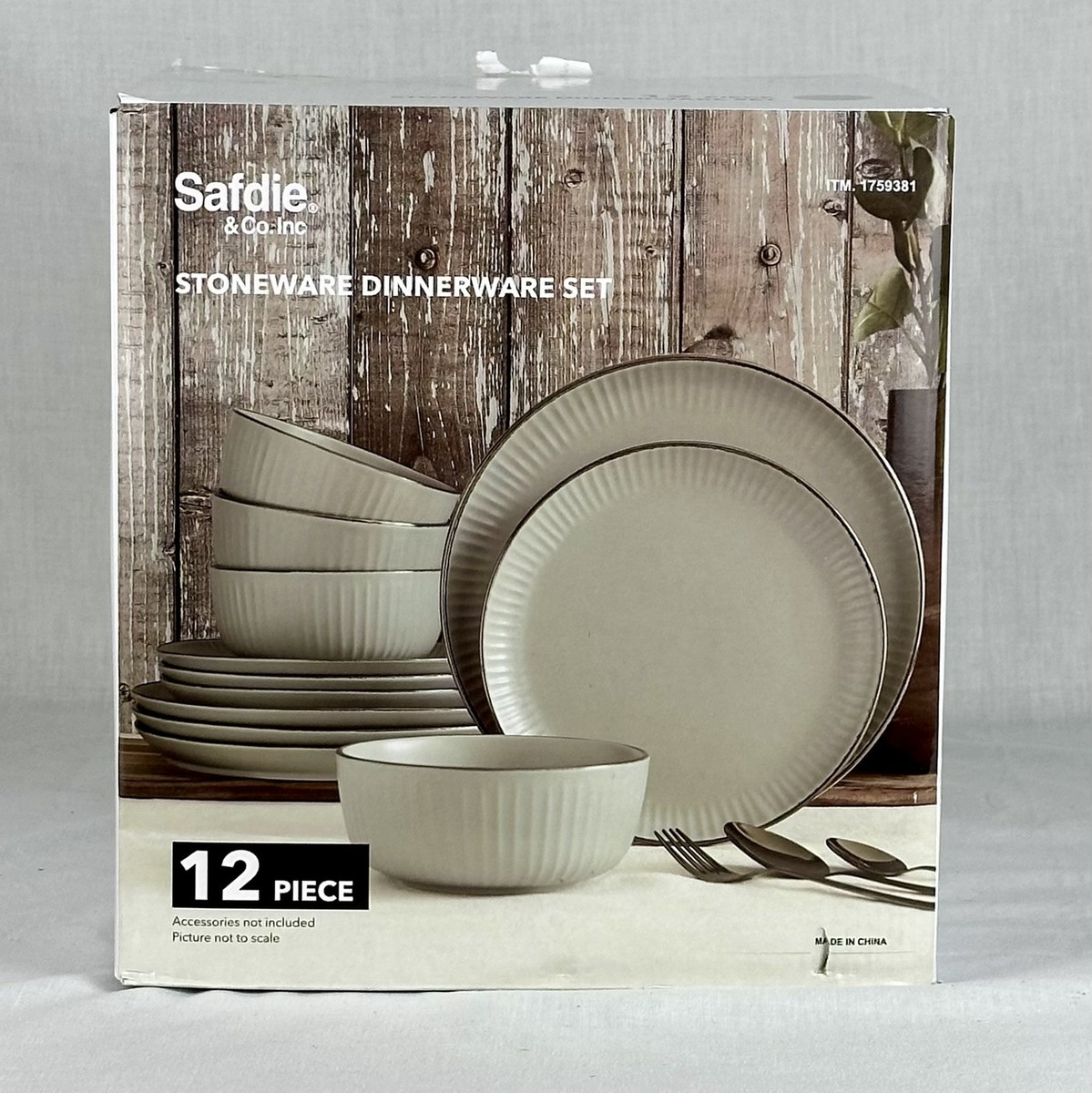 Safdie 12 Piece Stoneware Dinnerware Set Open Box | eBay