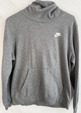 Nike Hoodie Women's L Gray Sportswear Funnel-Neck Pullover Sweatshirt BV4526-071