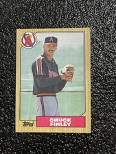 1987 Topps CHUCK FINLEY ROOKIE CARD #446 (RC) Angels. rookie card picture