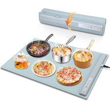 Electric Food Warming Mat Silicone Heating Tray 3-Temperature Rollable Pad