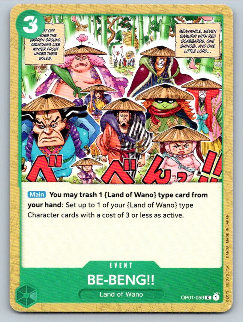 2022 ONE PIECE BE-BENG!! ROMANCE DAWN OP01-059 COMMON NM A16791 FREE S&H