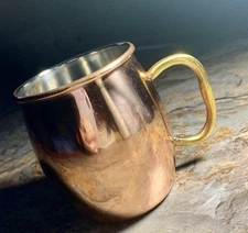 Goldinger Silver Art Company Copper Moscow Mule Mug W/Brass Handle Made In India