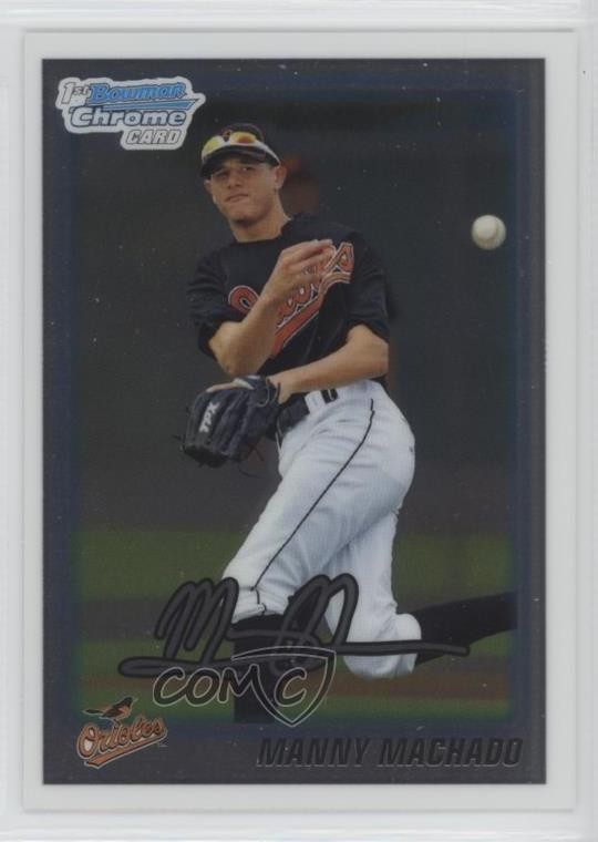 2010 Bowman Draft Chrome Draft Picks Manny Machado #BDPP80