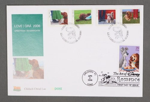 MayfairStamps Ireland FDC 2006 Nakano Perfin Dog Combo US Mixed Frank First Day