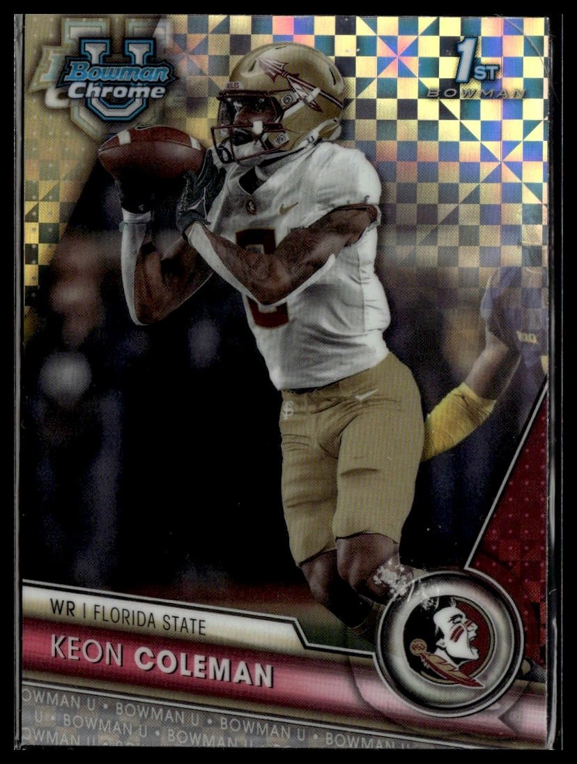 2023 Bowman University Chrome #126 Keon Coleman X-Fractor
