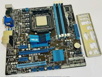 Asus M5A88-M Rev 1.01 Sockel AM3+/AM3b DDR3 Mainboard, AMD Athlon II CPU & BP