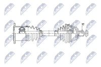 NTY NPW-AU-071 Antriebswelle Vorne Links FüR Audi