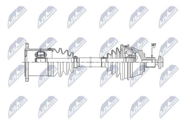 NTY NPW-AU-071 Antriebswelle Vorne Links FüR Audi-image