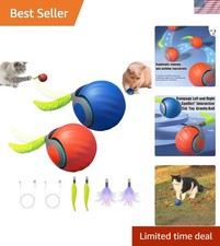 Speedy 2.0 Interactive Electric Rolling Ball for Bored Indoor Cats - 2 Pack