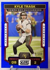 2023 Panini Score Kyle Trask Blue Showcase /100 #62 Tampa Bay Buccaneers