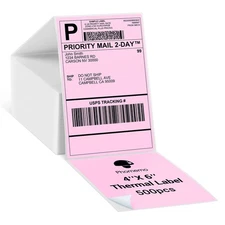 Phomemo 4X6 Thermal Shipping Labels -Fan-Fold Label-for Shipping Labels, Addr...