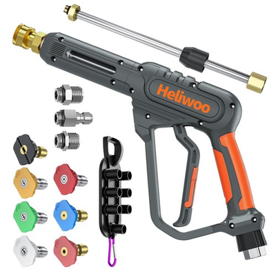 #ad #ad High Pressure Washer Gun With Swivel Ends Power Washer Gun With M22 14mm 15mm $42.83