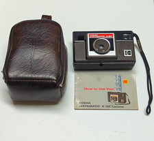 Kodak Instamatic X-15F Black Instant Camera Case Instruction Manual Untested