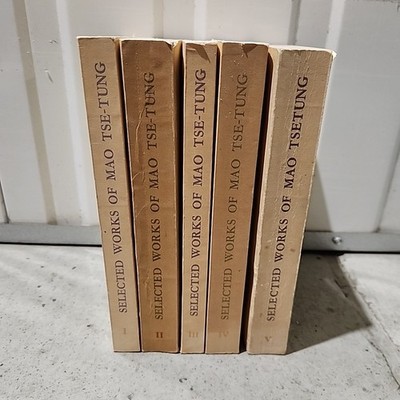 5x Selected Works of Mao Tsetung 1977 Paperback Book Lot