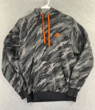 Nike Essentials Club Hoodie Mens Small DD5126 010 Black Gray Orange Pocket