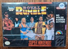 WWF Royal Rumble SNES Box Manual cartridge tray dust cover protector