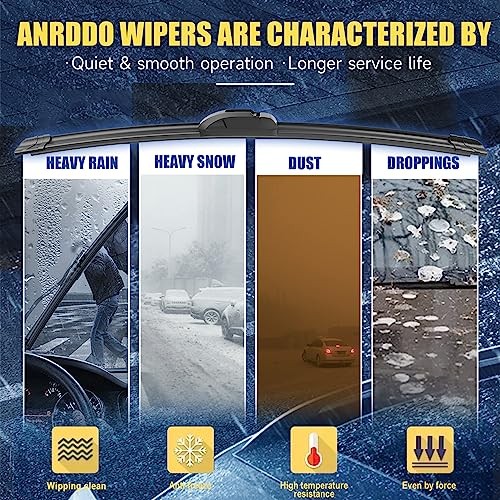 3 Wipers Factory Replacement For 2008-2018 Jeep Wrangler JK 2007 2008 2009 thumbnail 3