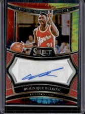 2024-25 Panini Select Dominique Wilkins Signatures Tie-Dye Prizm Auto #/25 Hawks