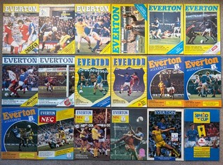 EVERTON FC 1980s HOME FOOTBALL PROGRAMME COLLECTION VINTAGE EFC BUNDLE JOB LOT