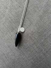 NEU SENCE Copenhagen Kette lang Onyx schwarz Tropfenform Geschenk