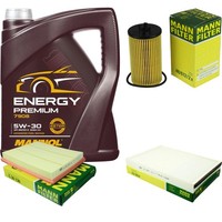 Inspektionspaket 5L Mannol Energy Premium 5W-30 FüR Opel Astra H 1.4 1.6 1.8