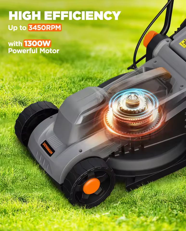 Tondeuse électrique légère 1300W pour tondre sans effort le jardin