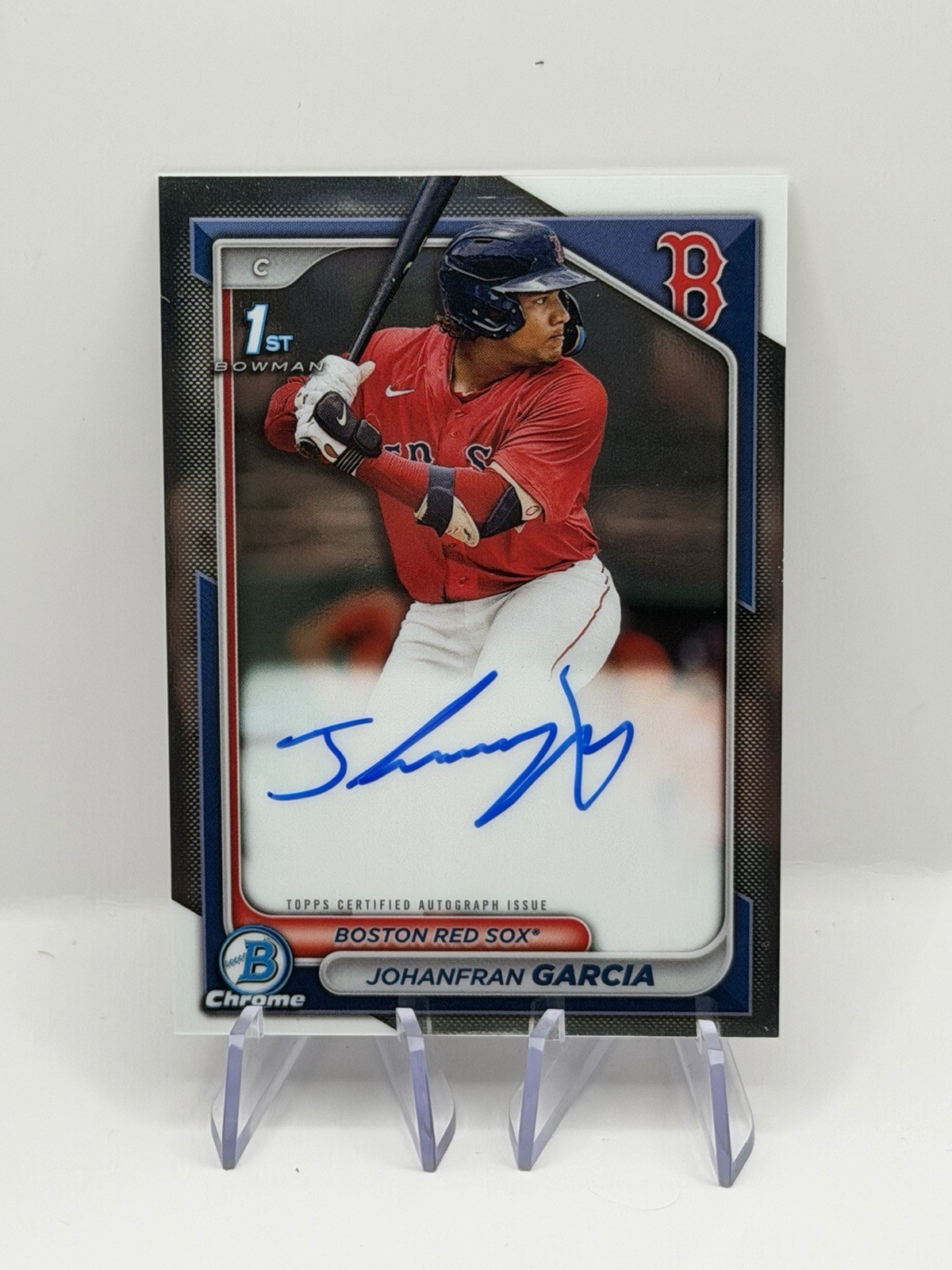 2024 Bowman Chrome 1st Johanfran Garcia Auto CPA-JG Red Sox Prospect