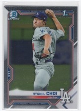 2021 Bowman Chrome Prospects 1st Hyun-il Choi Los Angeles Dodgers #BCP-130