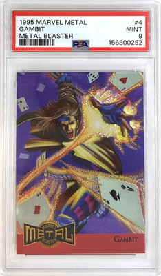 1995 Fleer Marvel Metal Blaster #4 Gambit PSA 9 MINT