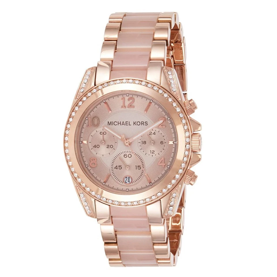 Genuine MICHAEL KORS MK5943 Women Luxury Wrist Watch Rose Gold Strap & Dial - Image 2 of 4