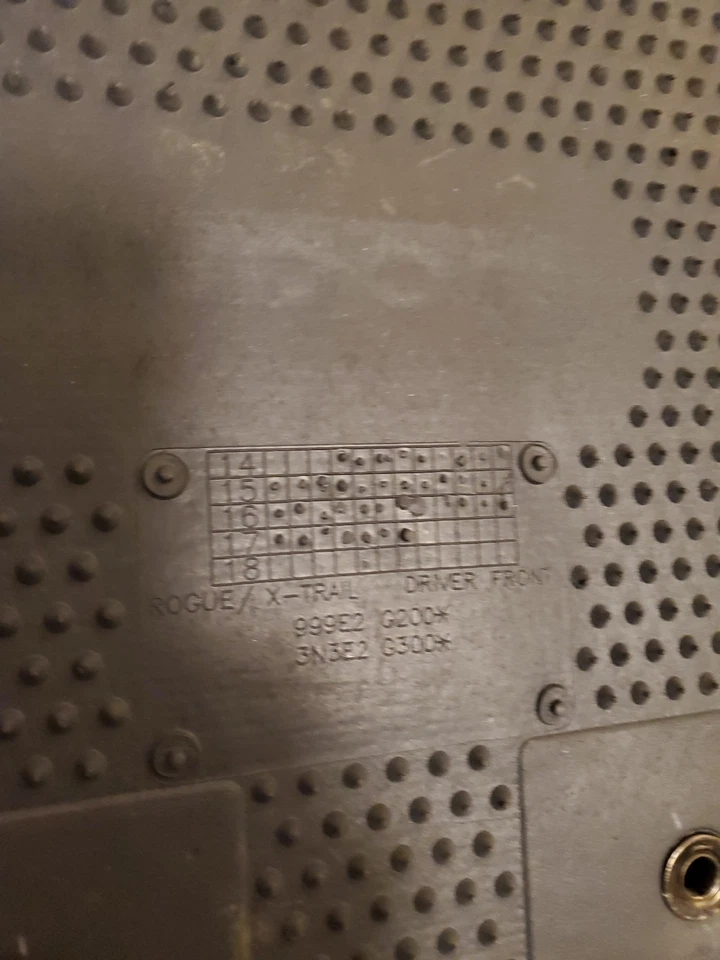 Alfombrillas negras delanteras izquierda y derecha Nissan Rogue 2017-2021 OEM BONITAS Foto 4 de 4