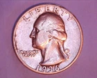 1936-S WASHINGTON QUARTER VF+ **502-6