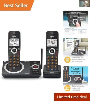 CL82219 DECT 6.0 Long Range 2-Handset Cordless Phone with Smart Call Blocking