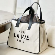 Santa Barbara Design C'est La Vie Paris Canvas Tote Bag