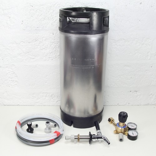 A* Cornelius Keg KIT - Keg, Reg, Discos, Beer + Gas Line Tap Corny