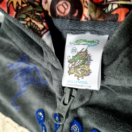 Christian Audigier Ed Hardy Kids Baby Toddler Size 18 - 24 Months Blue Hoodie - Foto 23 di 24