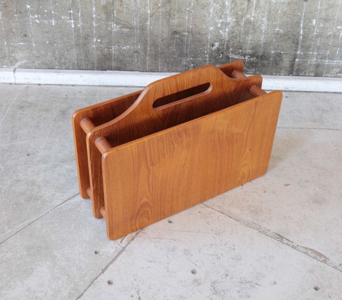 Vintage Teak Zeitungsständer 70er 60er Danish Mid-Century Newspaper Rack 70s - Bild 3 von 4