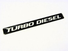 2 Turbodiesel Turbo Diesel Engine Fender Hood Trunk Emblems Badge Black Pair