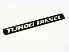 2 TURBODIESEL TURBO DIESEL ENGINE FENDER HOOD TRUNK EMBLEMS BADGE BLACK PAIR