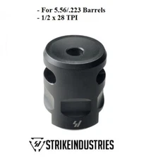 Strike Industries WarHog Comp Muzzle Brake Compact for 223/ 556/ 22LR 1/2x28 NEW