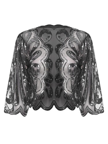 Damen Kleidungs-Zubehör Modisch Bolero Glänzend Schal Feminin Capelet Trendy - Bild 25 von 78