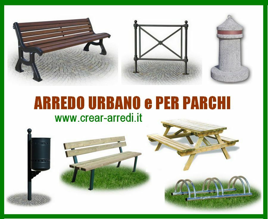 Panchine Usate In Ferro ARREDO URBANO Panchina E Cestino