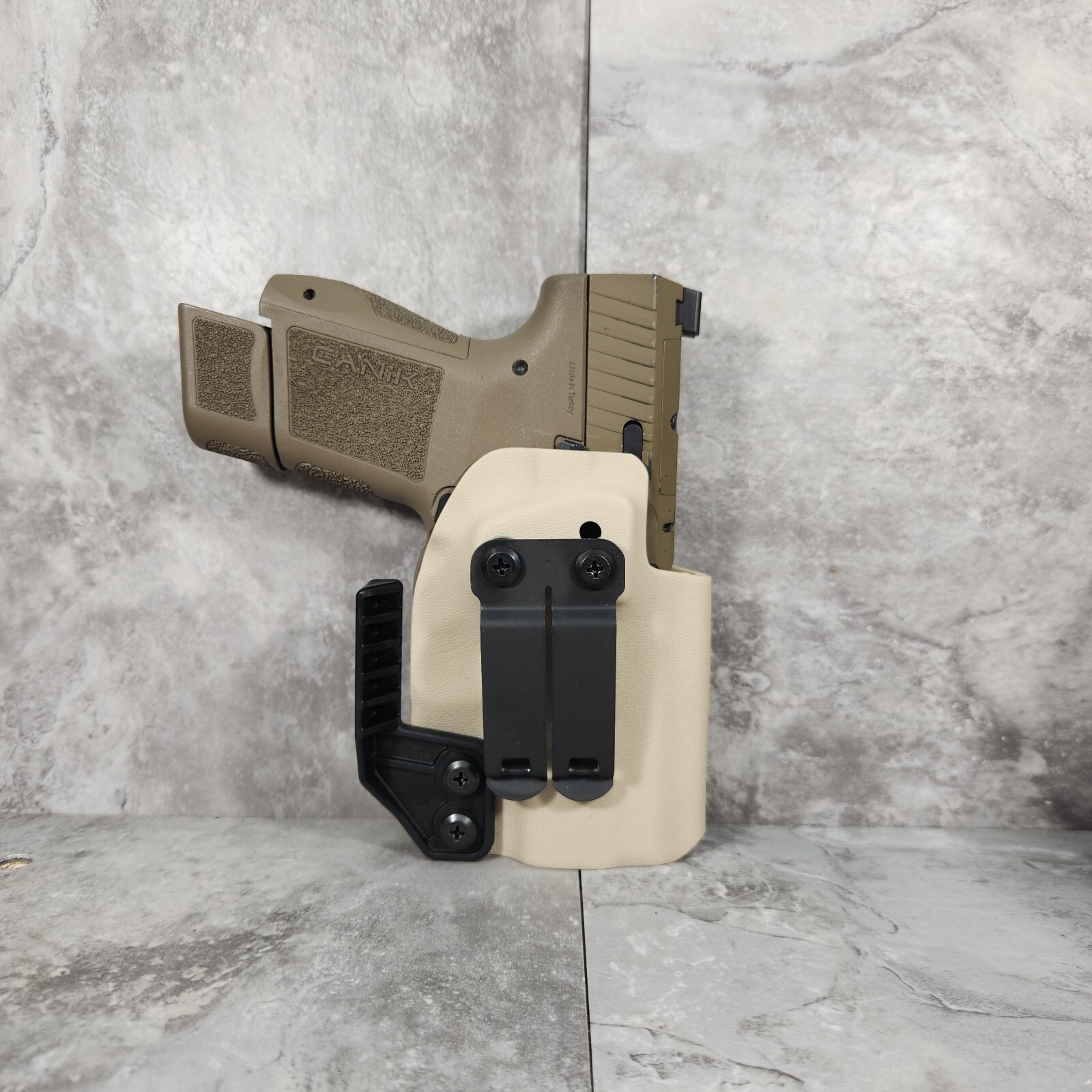 Desert Tan IWB Holster with Mono Block and Claw for Multiple Models