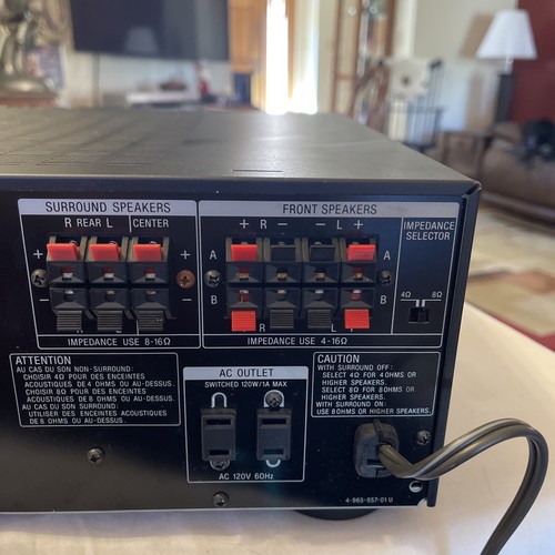 Sony STR-D915 AV Receiver AM/FM Stereo Home Theater Surround Sound Bundle Remote - Picture 6 of 7
