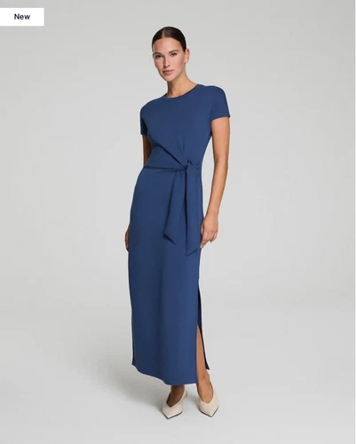 Tie-Waist Maxi Dress,ultra-drapey spacer fabric that's breathable