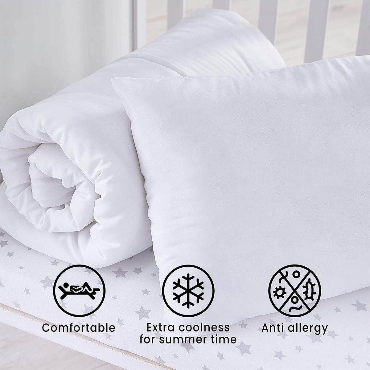 RSNIRCH Single Duvet 4.5 Tog Anti Allergy Coverless Single Bed Quilt - View #8
