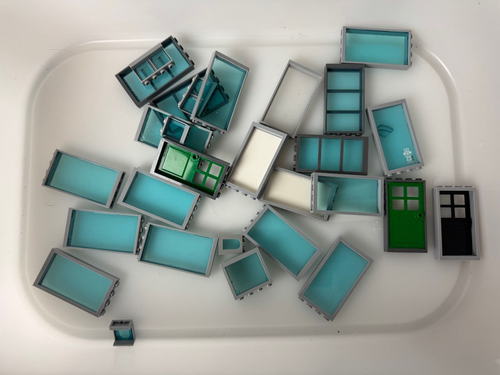LEGO Windows Doors - Choose Your Color - Transparent Panels Prison Door Frames - Picture 33 of 45
