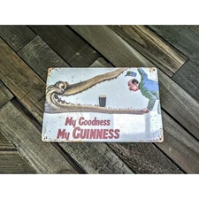 My Goodness My Guinness Sign - Antique Style Beer Signs - 12in x 8in